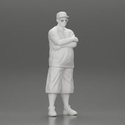 Fat Gangster in cap and sunglasses folding one's arms - Only-Games