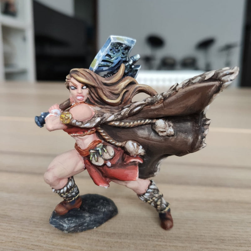 Franziska the Battlemaster & Boar Totem (AMAZONS! Kickstarter)