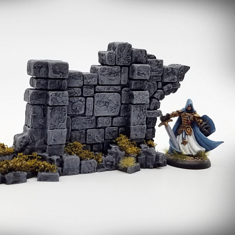 Half Arch Door Wall: Ancient Ruins Terrain Set - Only-Games