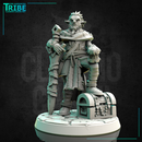 (0207) Male human tiefling firbolg half-orc elf brigand warrior with a sword - Only-Games