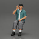 Gangster homie in cap backwards Sitting On the car And Smoking Cigar - Only-Games