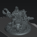 Skrappdakka Wazbike – Sci-Fi Orc Warlord Miniature | Scrap-Tech Tabletop Commander | Original Wargaming Model 120 x 92mm base