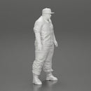 Big strong gangster homie in cap and shirt standing - Only-Games