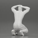 Gangster in mask and cap sitting putting his hands behind head about to be arrested - Only-Games