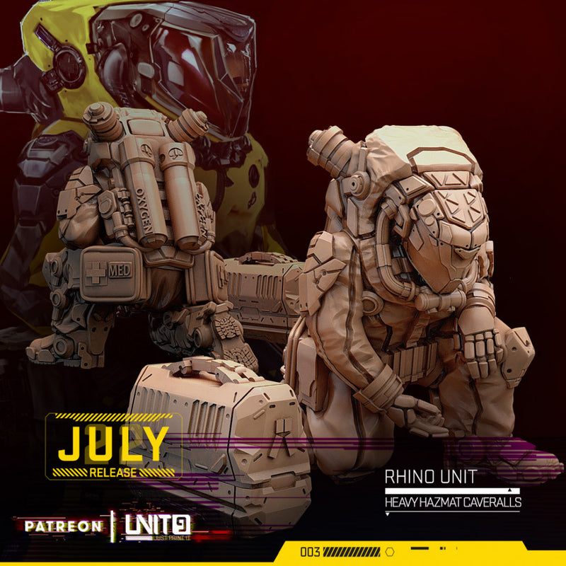 Cyberpunk - RHINO unit Heavy Hazmat coveralls - BUNDLE