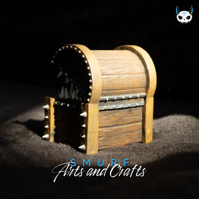 Mimic Treasure Chest - Dark Fantasy 3D Miniature