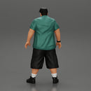 Big strong gangster homie in cap and short standing - Only-Games