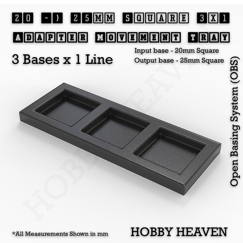 Square and Rectangle Movement Trays Adapters for Tabletop Games - Only-Games