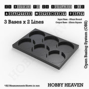 Round to Square Movement Trays Adapters for Tabletop Games - Only-Games