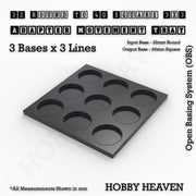 Round to Square Movement Trays Adapters for Tabletop Games - Only-Games