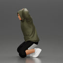 Gangster in hoodie putting his hands behind head - Only-Games