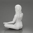 Sexy girl sitting in yoga pose meditation - Only-Games