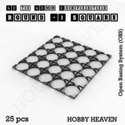Round to Square Bases Shape and Size Converters 3d Print Full Range - Only-Games