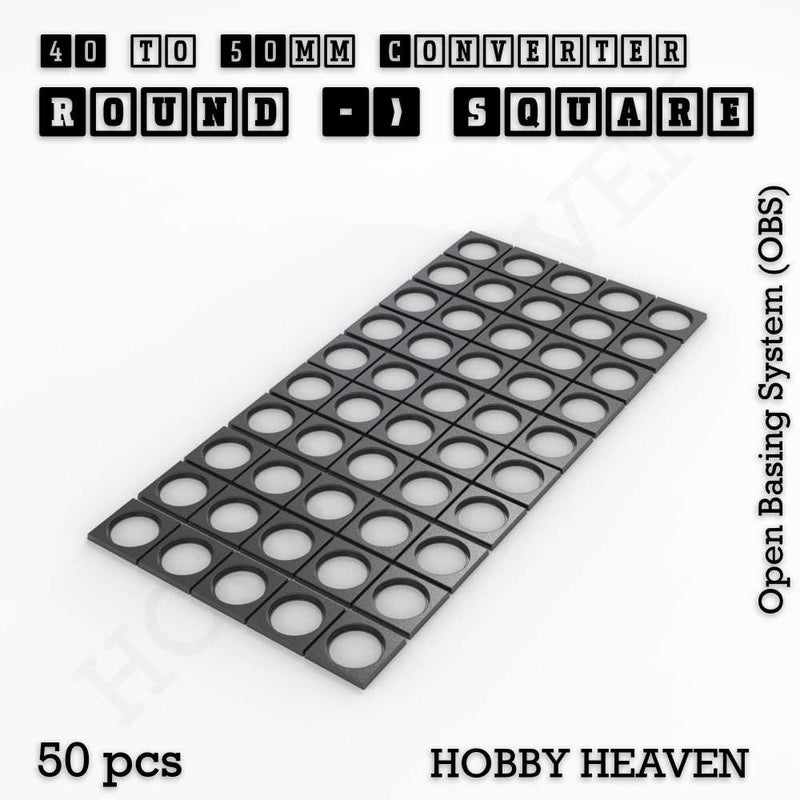 Round to Square Bases Shape and Size Converters 3d Print Full Range - Only-Games