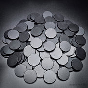 40mm Round Bases | Plain Black Plastic Bases for Wargames| Miniature Wargaming Bases - Only-Games