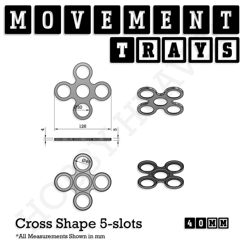40mm Movement Trays for 28mm Miniatures | Tabletop Wargames Compatible | Full Range - Only-Games
