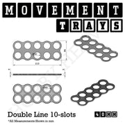 40mm Movement Trays for 28mm Miniatures | Tabletop Wargames Compatible | Full Range - Only-Games