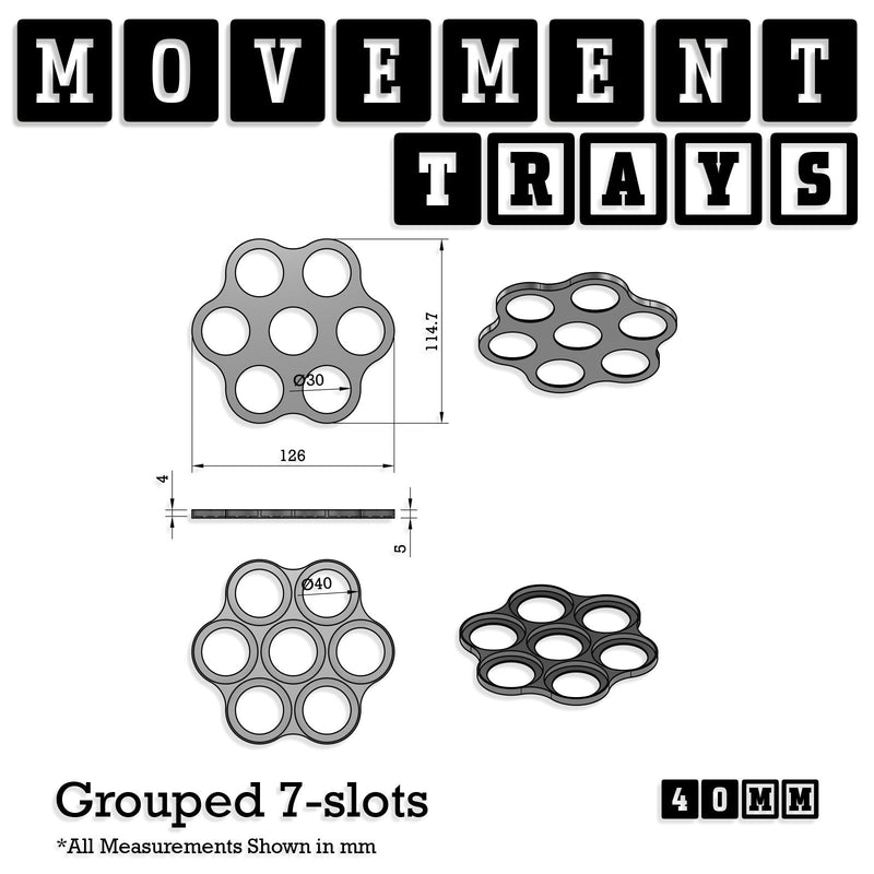 40mm Movement Trays for 28mm Miniatures | Tabletop Wargames Compatible | Full Range - Only-Games