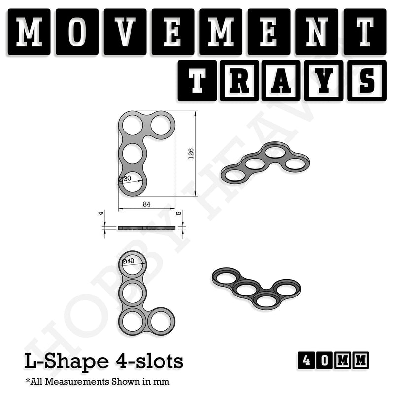 40mm Movement Trays for 28mm Miniatures | Tabletop Wargames Compatible | Full Range - Only-Games