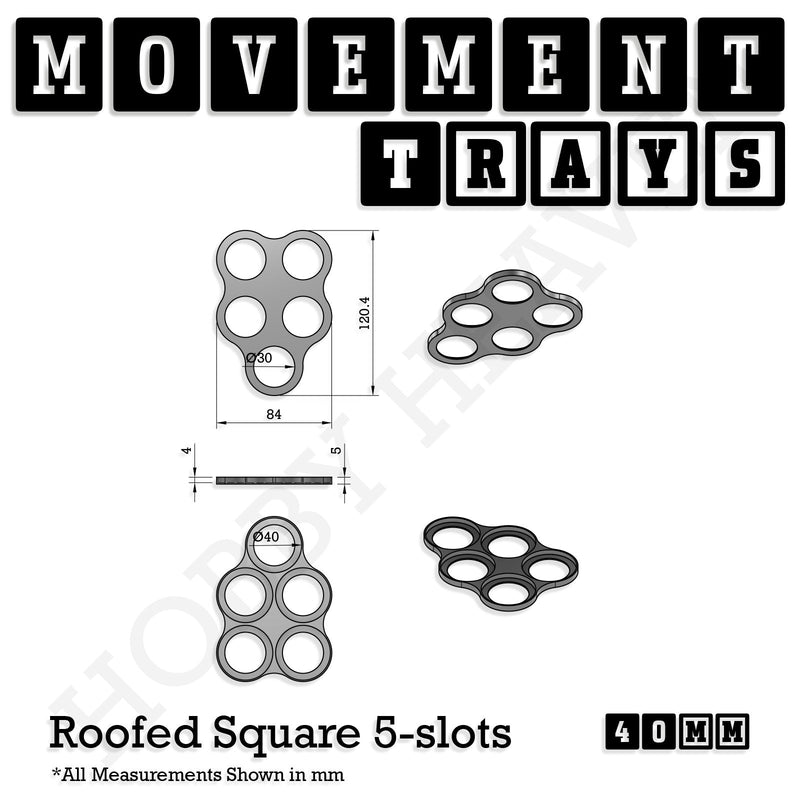 40mm Movement Trays for 28mm Miniatures | Tabletop Wargames Compatible | Full Range - Only-Games