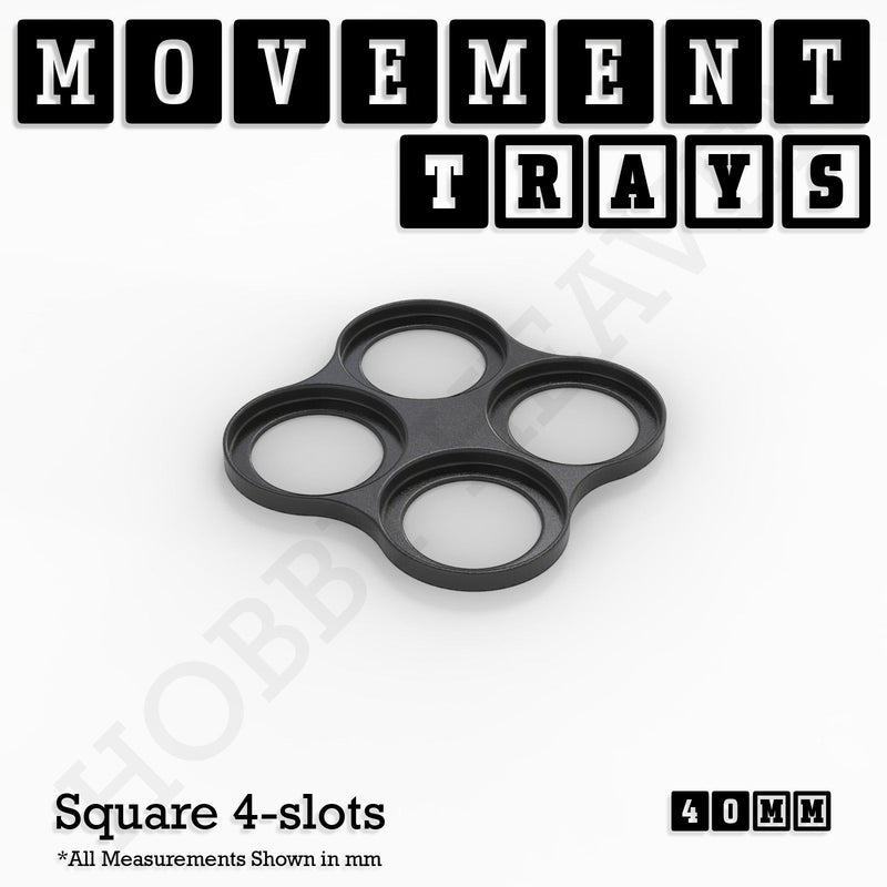 40mm Movement Trays for 28mm Miniatures | Tabletop Wargames Compatible | Full Range - Only-Games