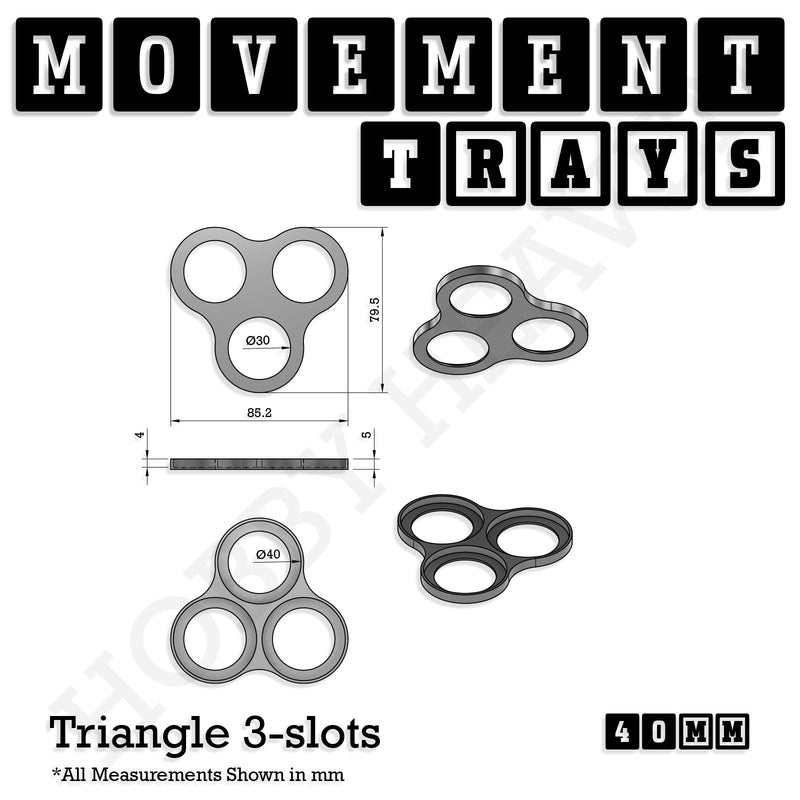 40mm Movement Trays for 28mm Miniatures | Tabletop Wargames Compatible | Full Range - Only-Games