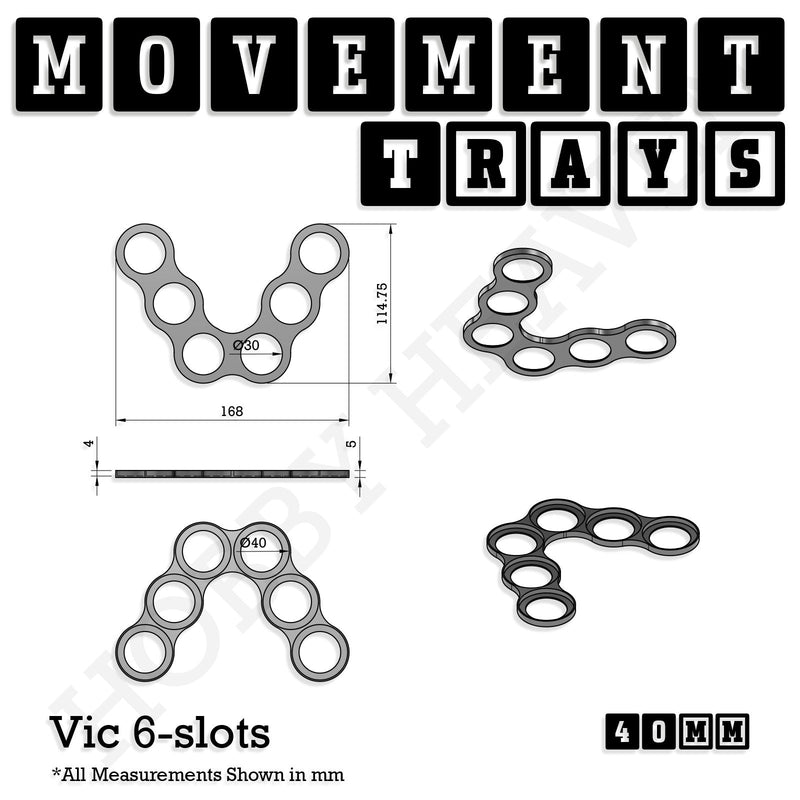 40mm Movement Trays for 28mm Miniatures | Tabletop Wargames Compatible | Full Range - Only-Games