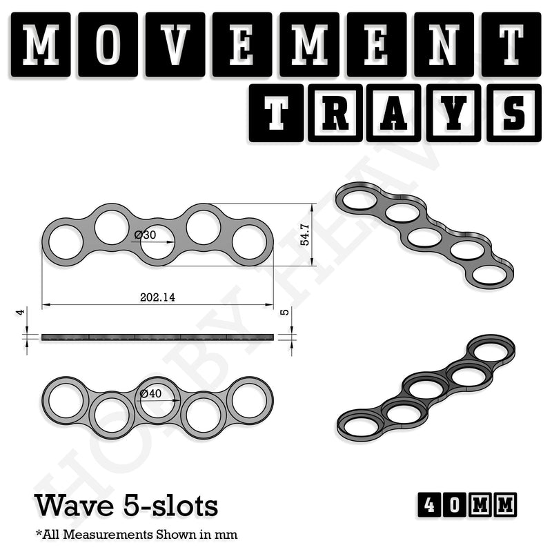 40mm Movement Trays for 28mm Miniatures | Tabletop Wargames Compatible | Full Range - Only-Games