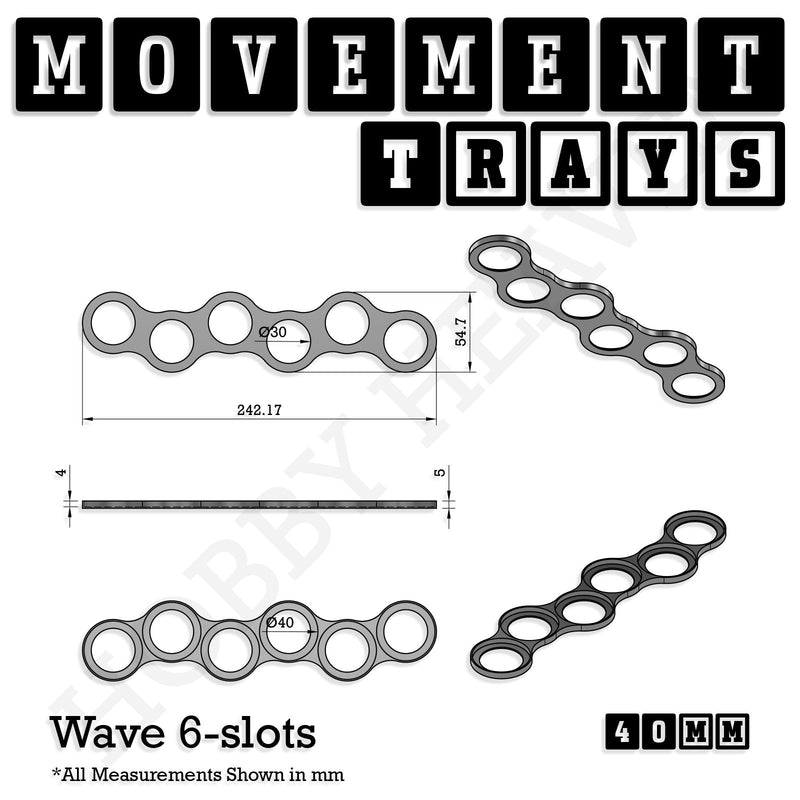40mm Movement Trays for 28mm Miniatures | Tabletop Wargames Compatible | Full Range - Only-Games