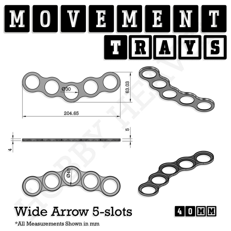 40mm Movement Trays for 28mm Miniatures | Tabletop Wargames Compatible | Full Range - Only-Games