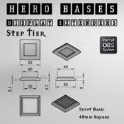 Hero Bases Display Extenders | Squares and Rectangles | Convert Gaming Bases to Display Bases & Plinths - Only-Games