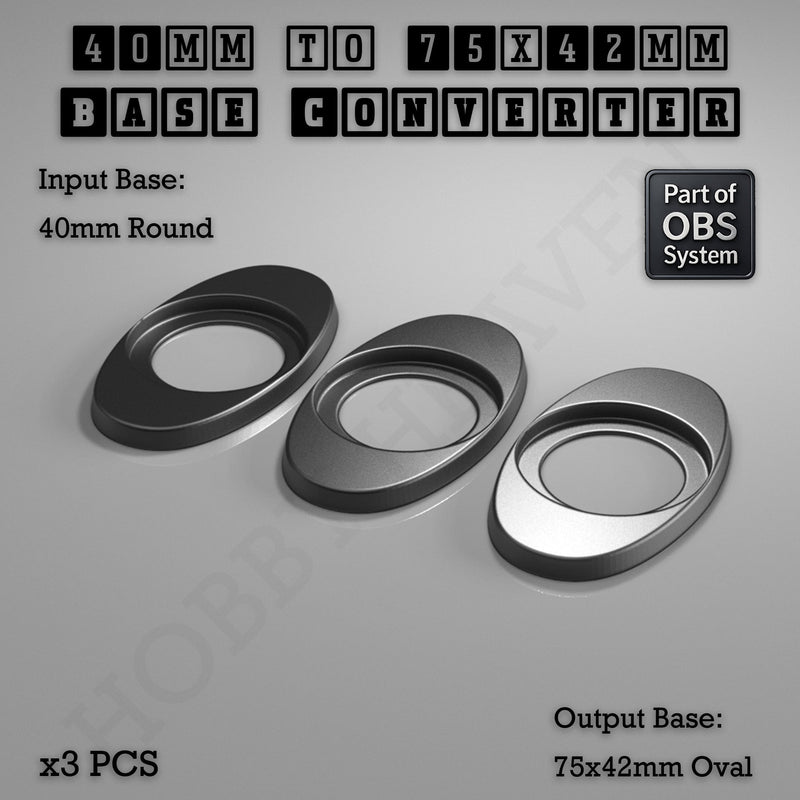 Round To Oval Bases Size Converters 3d Print Full Range - Only-Games
