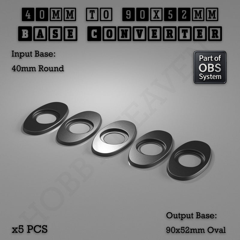 Round To Oval Bases Size Converters 3d Print Full Range - Only-Games