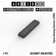 Rectangle Bases Range Sizes - 75x30mm to 125x40mm Medium Sizes 3d Print Full Range Tabletop Games - Only-Games