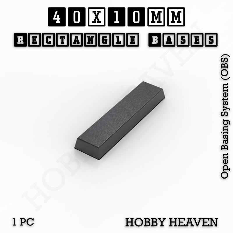 Rectangle Bases Range Sizes - 75x30mm to 125x40mm Medium Sizes 3d Print Full Range Tabletop Games - Only-Games