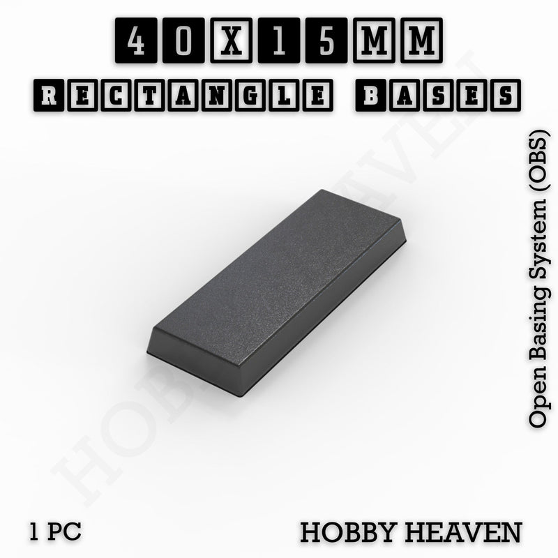 Rectangle Bases Range Sizes - 75x30mm to 125x40mm Medium Sizes 3d Print Full Range Tabletop Games - Only-Games