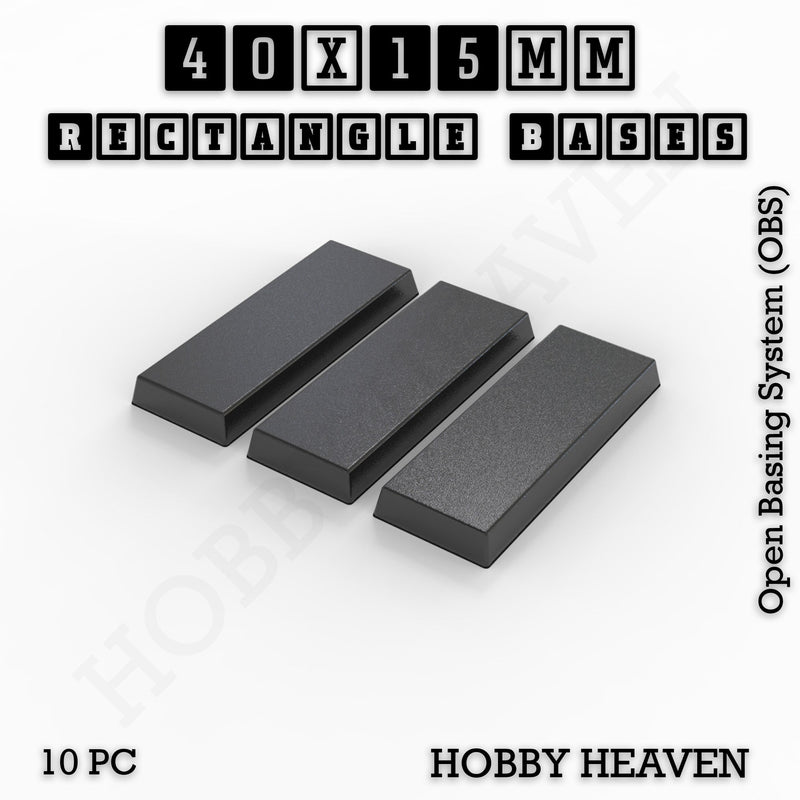 Rectangle Bases Range Sizes - 75x30mm to 125x40mm Medium Sizes 3d Print Full Range Tabletop Games - Only-Games