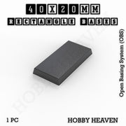 Rectangle Bases Range Sizes - 75x30mm to 125x40mm Medium Sizes 3d Print Full Range Tabletop Games - Only-Games