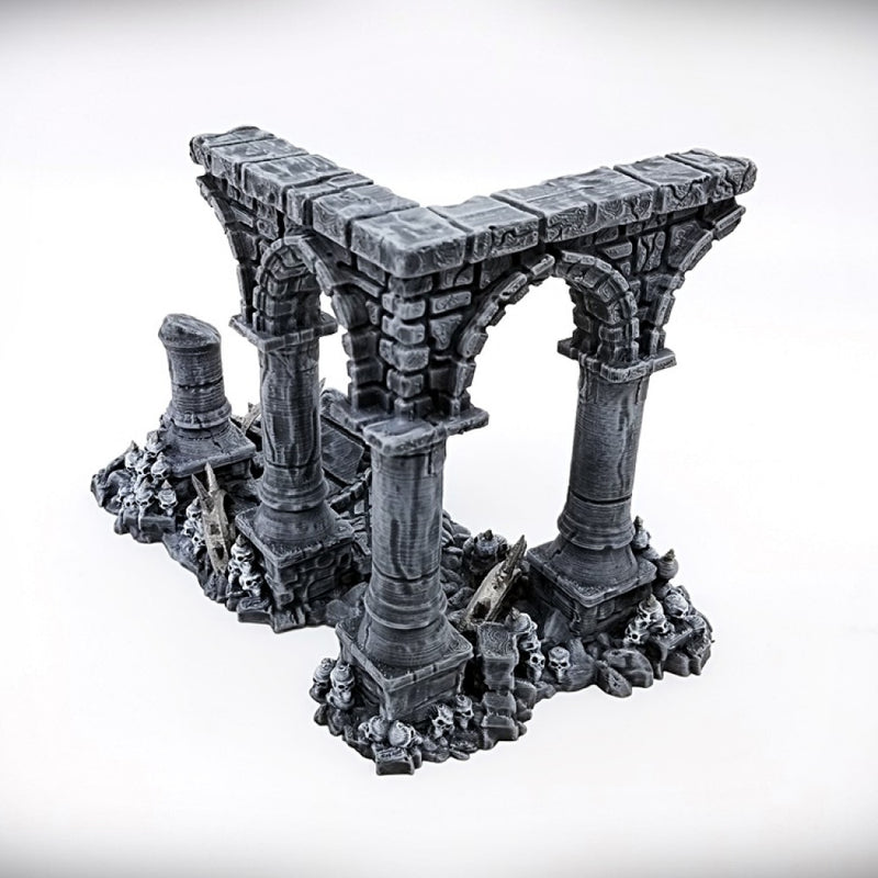 Ruined Columns Grimdark - Quad Column- Ancient Ruins - Only-Games