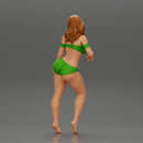 Sexy girl in Bikini Leaning Against Car on the beach - Only-Games