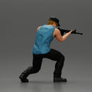 Armed Man Takes Defensive Stance During High-Stakes Tactical Situation - Only-Games