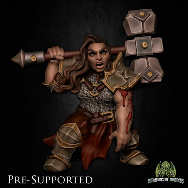 Helga Ironcast  [PRE-SUPPORTED] Female Dwarf Knight Fighter - Only-Games