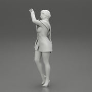 girl in christmas costume standing and posing - Only-Games