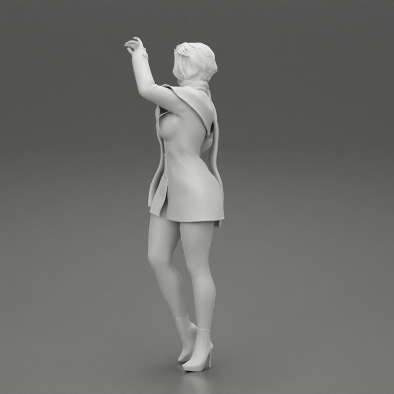 girl in christmas costume standing and posing - Only-Games