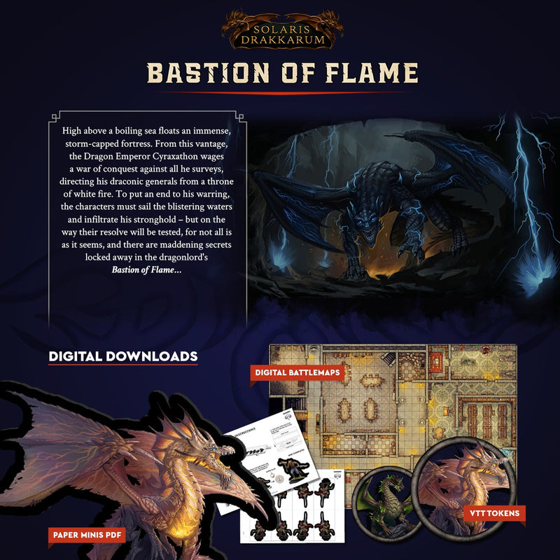 Solaris Drakkarum Bastion Of Flame - Physical 5e Adventure Booklet - Only-Games