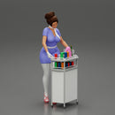 2 Models - flight attendant serving drinks to passengers on board - Only-Games