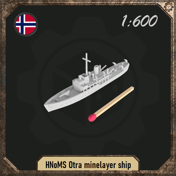 1/600 HNoMS Otra minelayer ship