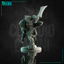 (0180) Male orc half-orc ranger warrior assassin rogue thief with two swords and cape - Only-Games