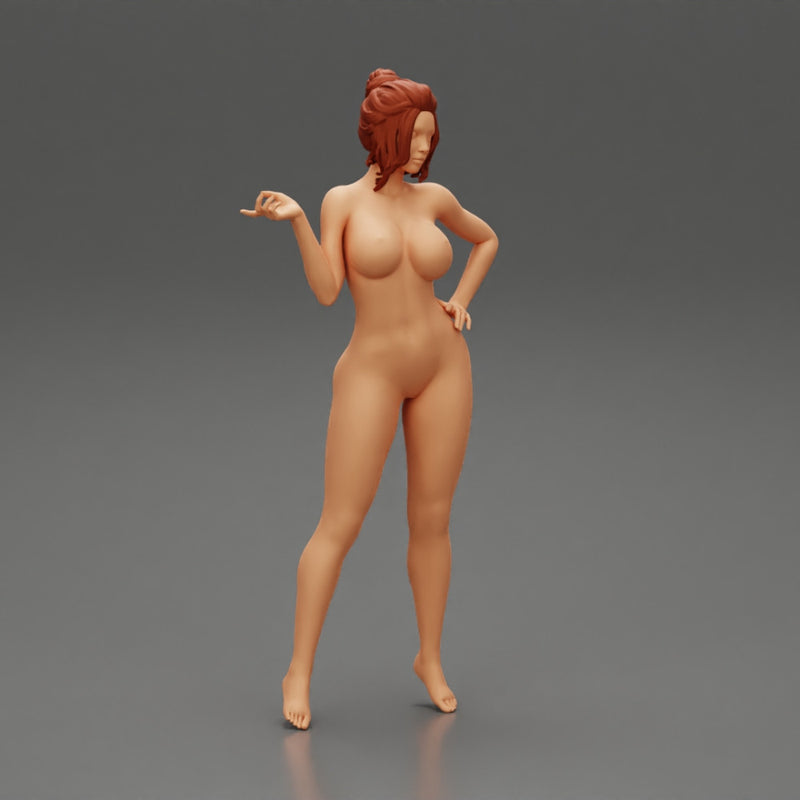 Naked girl standing and put hand on hip - Only-Games
