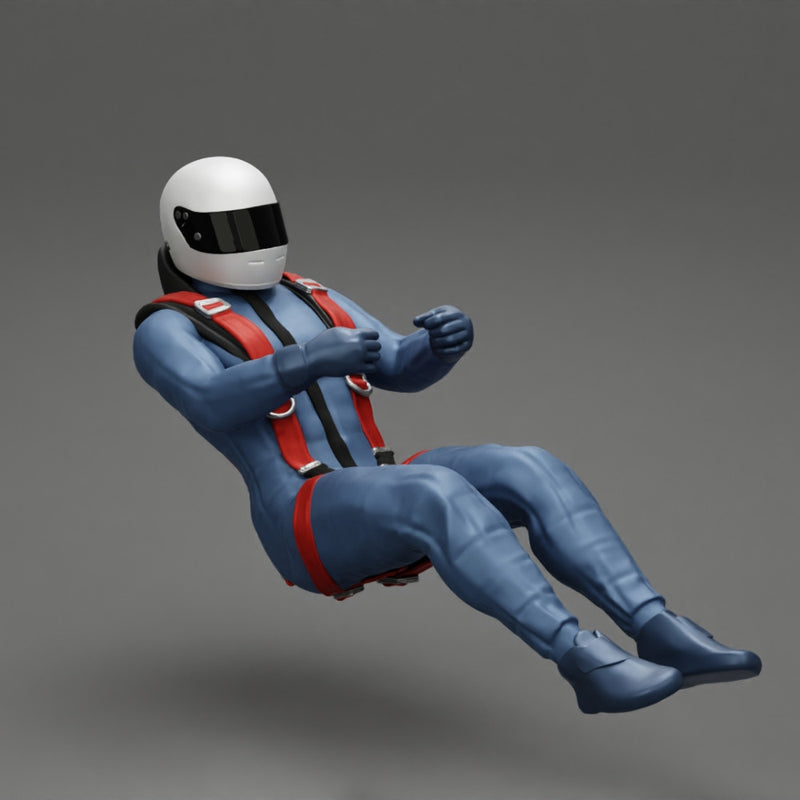 2 Models - Racing Driver Sitting in Touring Car Cockpit with Racing Suit and seat - Only-Games